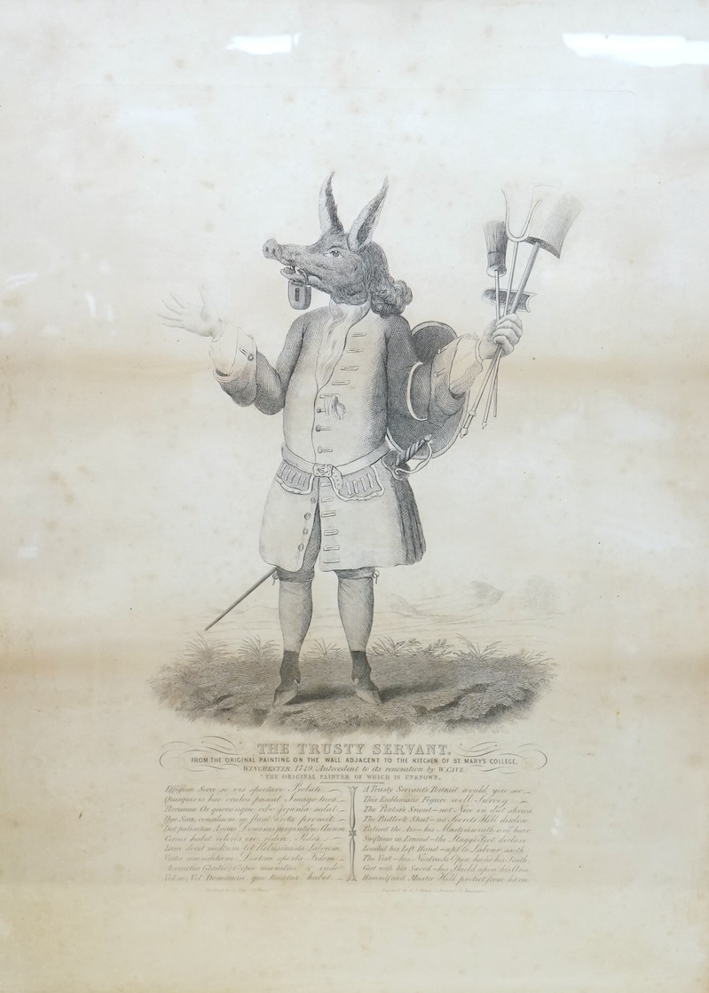 George Salisbury Shury (1815-1894), engraving, ‘The Trusty Servant’, published D. Nutt, 68 x 48cm